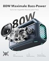 soundcore by Anker Boom 2 Outdoor-Lautsprecher, 80W, Subwoofer, BassUp 2.0 – Ansicht 2