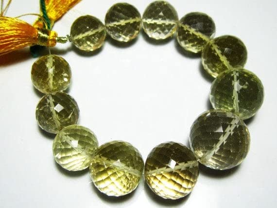 Beer Quartz Faceted fil de pierres naturelles de quartz de 12mm à 17mm pour enfilage