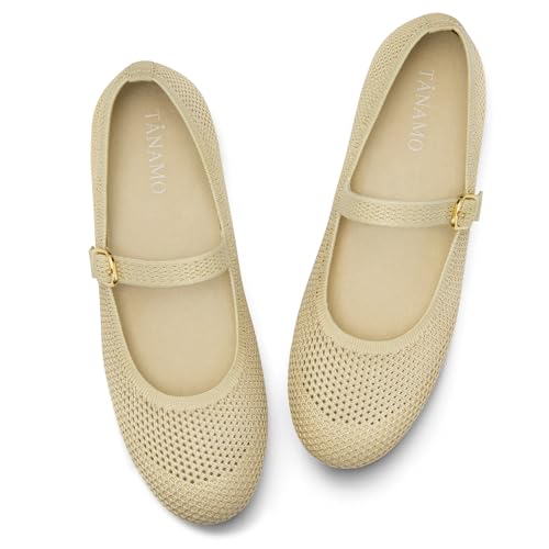 Image of Tanamo Ballet Flats for Women, Soft Knit, Work Travel Everyday Shoes