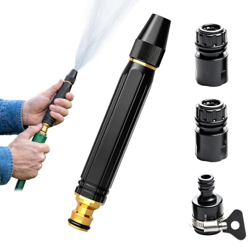 Jet Nozzle Power Washer for Garden Hose, Heavy Duty Adjustable Hose Nozzle, Garden Hose Nozzle High Pressure Powerful Cleaning Spray Evenly, High Pressure Hose Nozzle for Car Washing (Type-A)