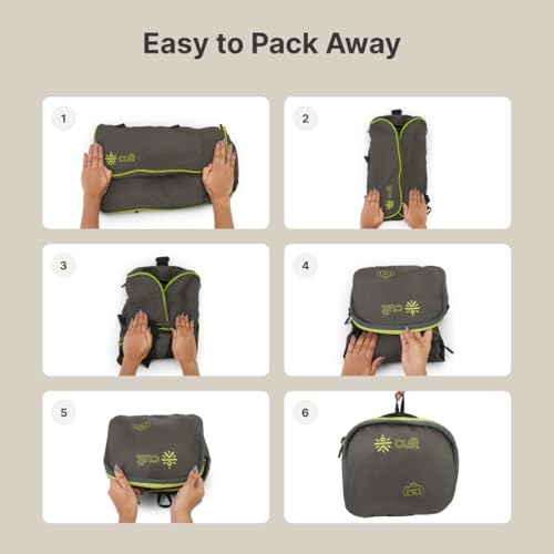 Image of Cult Foldable Unisex Duffle Bag 25L - Lightweight, Water-Repellent & Durable Gym and Travel Bag with Adjustable Shoulder Strap, Side Pocket & Strong Zippers - Olive