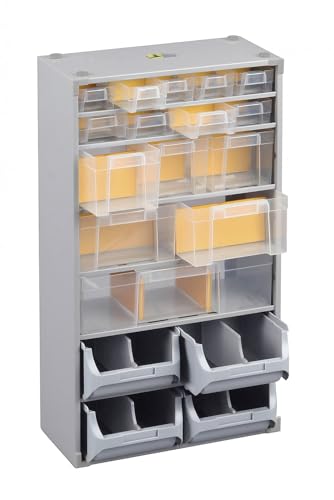 Allit Werkstatt-Magazin (L x B x H) 300 x 165 x 565mm Anzahl Fächer: 19 Inhalt 1St.