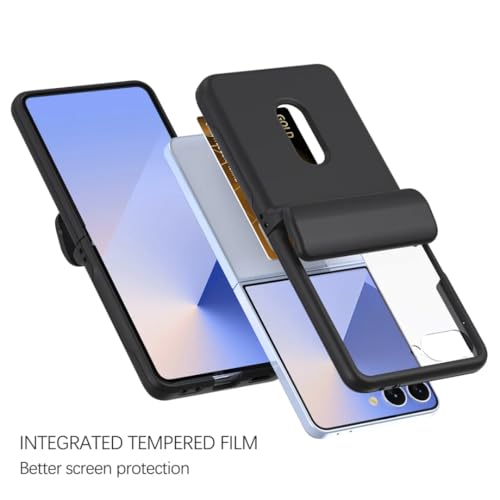 Protection Galaxy Z Flip7 rigide avec porte-carte intégré violet