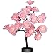 Table Lamp Rose Flower Desk Tree Lamp Gift for Girls Women Teens Home Décor for Wedding Christmas Living Room Bedroom Party with 24 Warm White LED Lights |Two Modes: USB/Battery Powered(Black)