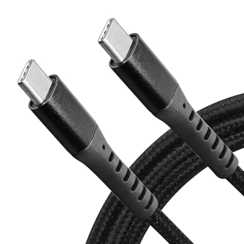 Image of Amazon Brand - Solimo Type C to C 100W PD 5A Braided Data & Fast Charging Cable For iPad, MacBook, Other USB C Devices (2 Meter, Black)