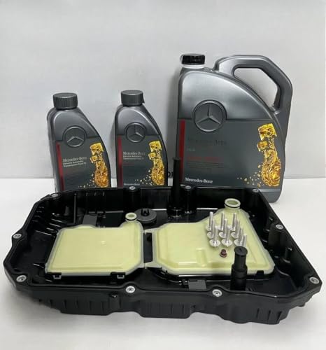 GENUINE FOR MERCEDES BENZ 9G TRONIC 9 SPEED 725.0 AUTOMATIC TRANSMISSION SUMP PAN FILTER WITH SCREWS AND MB236.17 OIL 7 LITRE GEARBOX SERVICE KIT