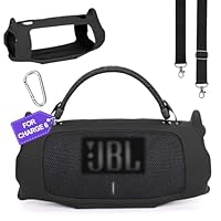 Silikonhülle Tragetasche Case Schlinge Tasche für JBL Charge 6 Lautsprecher, Outdoortaugliche Schutzhülle für JBL Bluetooth Box Portabler Lautsprecher, Stoßfest, wasserabweisend für Outdoor, Camping