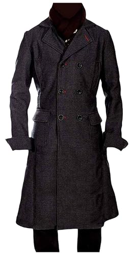 Sherlock Holmes Benedict Cumberbatch Black Consulting Detective Jacket Wool Coat3