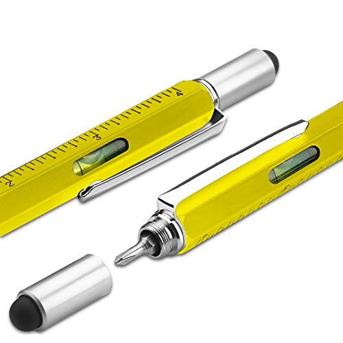 Screwdriver Pen Pocket Multi Tool Kit 6 in 1 - (2 Pack) Multi-Functional DIY Tool Set with Screwdriver, Stylus, Level Tool, Screwdriver Set & Tool Ruler with Phillips Flathead Bit - Perfect Mens Gift - Thumbnail 3