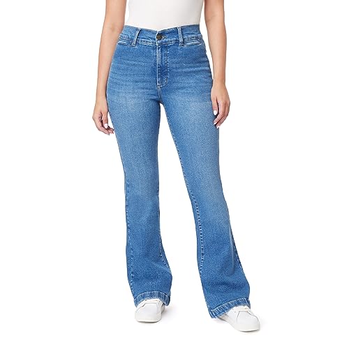 kensie Jeans for Women High-Rise Welt Flare 32-Inch Inseam, Size 0-14