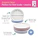 Elk and Friends Kids 6.7” Porcelain Divided Plates with Silicone Suction Sleeves | Suitable for Babies/Kids/Toddlers | Microwave & Dishwasher Safe | Non Slip | Snack Dishes | 4 Pack