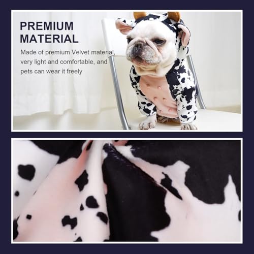 Disfraz de vaca para perros talla L miniatura 4