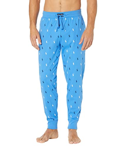 Polo Ralph Lauren Rib Waistband Knit Sleepwear Joggers Jewel Blue/Cruise Navy/White Aopp Xl #TOP22