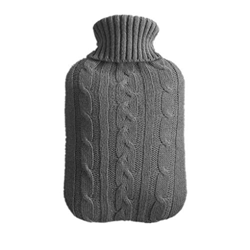 babysbreath17 Botellas de Agua Caliente a 2000 ml, portátiles, Punto Caliente de Invierno Colcha Tejida a Mano Invierno Caliente del Calentador de Agua Bolsa de Tejer Ropa