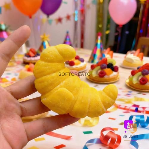 Image of Croissant Candle Mould Silicone | 3D Dessert Bakery Bread Shape Candle Making Silicone Mould | Cake Cupcake Wax Soap Resin Art Candle Molds for DIY Home Decoration (Croissant B)