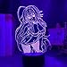 Produktbild Led Licht Anime High School DxD Rias Gremory für Kinder Schlafzimmer Dekor Nachtlicht Brithday Geschenkraum 3d Lampe High School DxD Manga, 7 Farben keine Fernbedienung