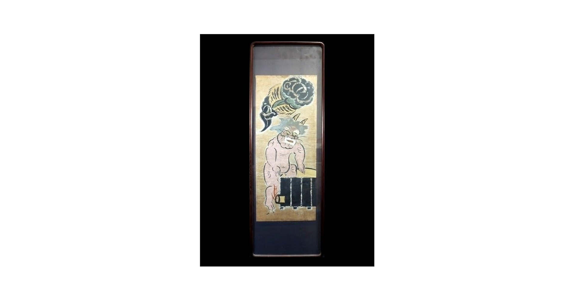 模写大津絵、長刀弁慶、額付き 模写大津絵、長刀弁慶、額付き 模写大津絵、長刀弁慶、額付き