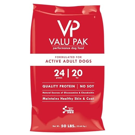 Valu-Pak Free 24-20 Peformance Dog Food, Active Adult Dogs, Soy Free, Glucosamine & Chondroitin, 50lbs