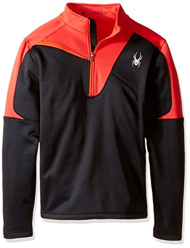 Sous-pull de ski homme Spyder Charger noir col zippé