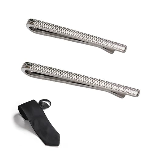 LONGHAO Pinces à Cravate Classiques,Hommes Cravate Bar Clips,Pinces à Cravate,Pinces à Cravate pour Mariage D'Affaires,pour La Saint-Valentin,Un Anniversaire,Une FêTe (2 color)