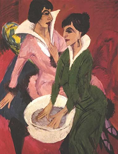 Tableau couple dansant Kirchner 60x90cm pour une décoration de chambre élégante