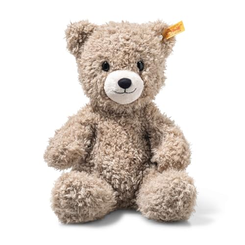 Steiff Caspar Teddybär Nachtlicht Hellbraun 28cm, Soft Cuddly Friends, Kuscheltier Einschlafhilfe, Teddy Schlaflicht aus kuschelweichem Plüsch, Nachtlampe