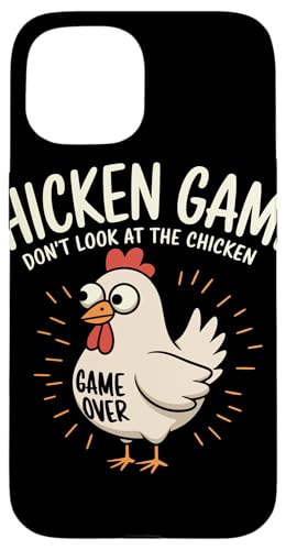 Chicken Game Don't Look At The Chicken Humor Carcasa para iPhone 15