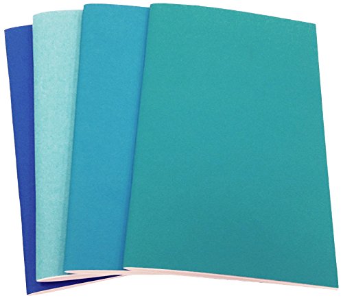 Debradale Designs - Brite & Clever Kid's 40 Blank Page Books For Kids - 5-1/4" X 8-1/2" - 12 Pack - Blue Covers - Bulk Notebooks - Journals, Drawing, Art - Great Creative Quiet Play Time #TOP1
