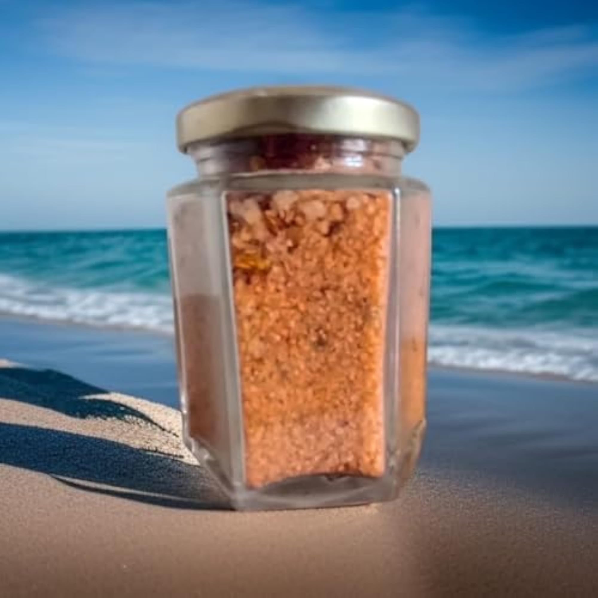 Premium Road Opener Bath Salt, Hexa Glass Jar Gift Edition