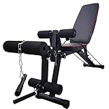 Ejercicio de entrenamiento de cuerpo completo: el banco de prensa es ideal para entrenamiento de ejercicio y entrenamiento en el pecho, hombros, espalda, abdominales, etc. Aumentarás drásticamente la fuerza de la parte superior del cuerpo.