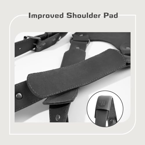 Image of Camera Harness for 2 Cameras,Dual Shoulder Leather Camera Strap,Full Grain Leather Harness for Photographers