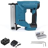 Brushless Cordless Brad Nailer Straight Finish Nail Gun with 0/1/2 Battery + 5000 Nail (1 Battery + 1 Charger)