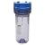 Pentair Pentek 150071 Traditional Standard Filter Housing, 3/4" NPT #10 Clear Water Filter Housing with Mounting Bracket Cap and Pressure Relief Button, 10-Inch, Blue/Clear