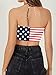 Women's 4th of July Outfits Swimsuits Top USA American Flag Crop Pride Outfits Festival Clothing Crop Bra Bustier Top Sexy top M