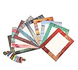 Get Orange wood grain style DIY Paper Photo Frame Wall Deco with Mini Clothespins and stickers - Fits 4