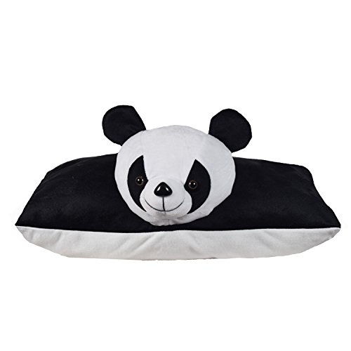 Image of Ultra 17 Inch Cute Baby Panda Folding Cusion Pillow Premium Plush Toy for Kids in Black & White | Snuggling and Playtime | Animal Toy | Birthday Gift | Anniversary | Christmas | Diwali | Home Decor
