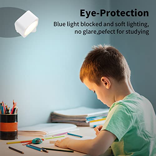 Thepbro Battery Operated Wall Sconces Wall Mounted Lamps For Bedroom Kids Reading Wall Lights With 360° Magnetic Ball Usb Charging Port Led Rechargeable (White) #TOP3