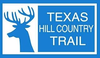 JR Studio 3x5 inch Texas Hill Country Trail Sign Shaped Sticker (Historical RV Route TX) Vinyl Decal Sticker Car Waterproof Car Decal Bumper Sticker