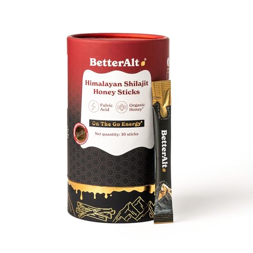 Image of Better Alt Pure Himalayan Shilajit /Shilajeet Cinnamon Energy Sticks with Organic Honey | Easy to Consume|Helps muscle recovery|Boosts Strength & Improved energy, 85+ Trace Minerals, 75%+ Fulvic Acid