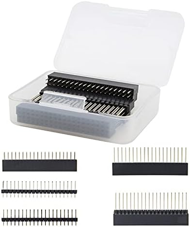 Geekworm 2x20 40 Pin Stacking Female Header Kit for Raspberry Pi 4B/3B+/3B/2B/B+/A+/Zero(Zero W)(4 Specifications 8 Pcs), Raspberry Pi GPIO Stacking Header/Extender