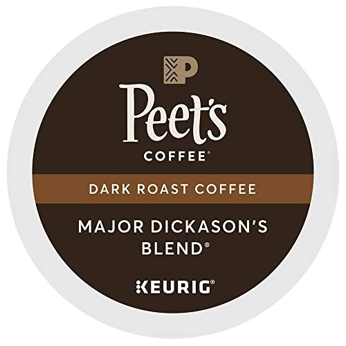 Peet's Coffee, Dark Roast Keurig K-Cup Pods - Major Dickason's Blend – 100% Arabica Coffee