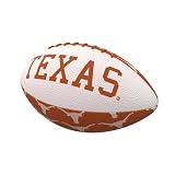 Logo Brands NCAA Texas Longhorns Repeating Mini-Size Rubber Football, Team Color