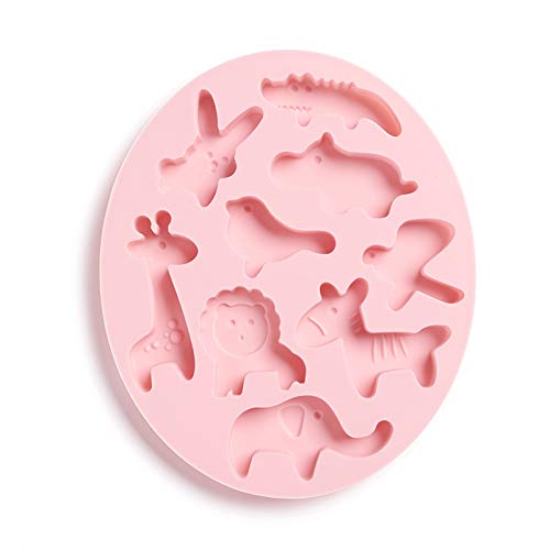 Craftdady Silicone Soap Mold 9 Cavities Cartoon Zoo Animal Moulds Trays, 2 Pack for Handmade Craft Biscuit Candy Chocolate Fondant Cake UV Resin Epoxy Resin Jewelry Making