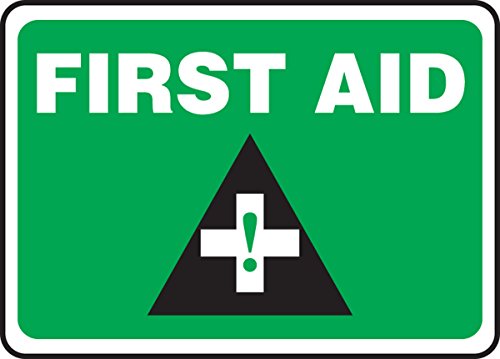Accuform "First Aid" Safety Sign, Accu-Shield™, 7 x 10 Inches (MFSD543XP)