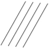 BACSHBY Edelstahlstäbe, 12 Stück Metallstange Rundstahl 3mm x 300mm Metallstab Rundstab, 304 Edelstahl Stange Vollrundstab, Metallstäbe Zum Basteln für DIY Handwerk Modellauto Flugzeug