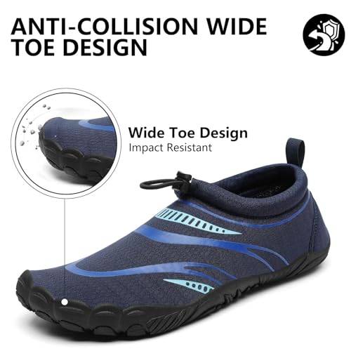 Image of Mishansha Womens Mens Water Swim Shoes Wide Toe Box Barefoot Shoes US Size 5.5-13.5 Women / 3-11.5 Men