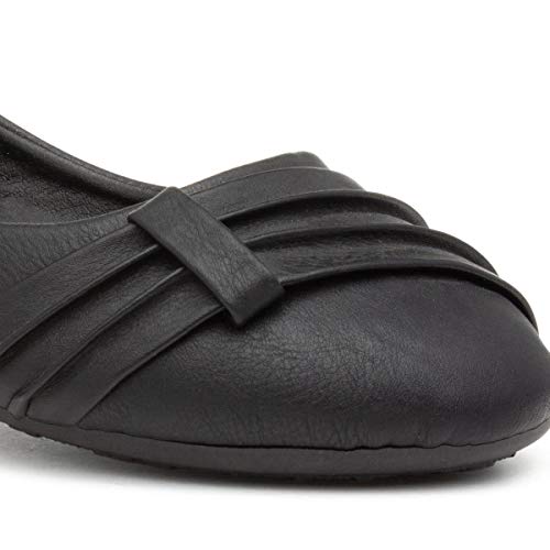 Lilley Gina Womens Black Front Pleated Ballerina - Size 6 UK - Black - Image 6