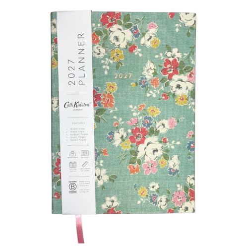 Image of Widdle Gifts Cath Kidston 2027 A5 Diary Cloth Bound Week to View Diary with Monthly Planner - Clifton Rose