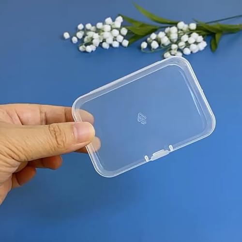 Image of Rectangular Clear Plastic Box Containers (3.46 inch x 2.36 inch x 0.83 inch), 12 Pack Small Storage Boxes with Lids for Beads, Earplugs, Pins, Small Items etc.