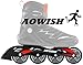 AOWISH Inline Skate Wheels 85A Outdoor Asphalt Formula Roller Blades Replacement Wheels Indoor Roller Blades Wheels with Bearings ABEC-9 & Floating Spacers (8-Pack) (Black, 80mm)